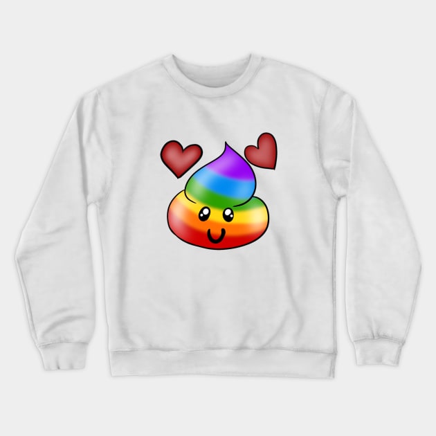 Rainbow Poop Crewneck Sweatshirt by bittentoast